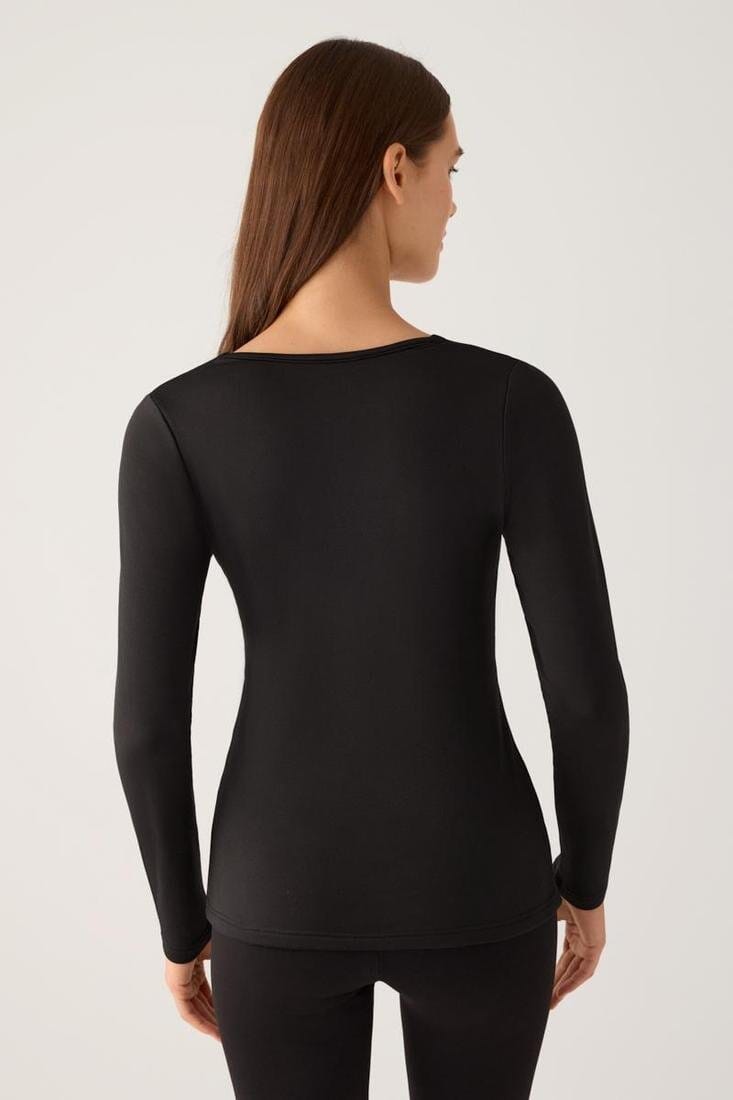 Camiseta térmica de mujer Ysabel Mora 70040 en color negro