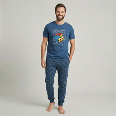 Pijama 3 Piezas Pijama Verano Dark Elephant by Little Unicorn Azul S 
