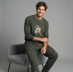Pijama afelpado de hombre Dark Elephant G339 Pijama Dark Elephant by Little Unicorn 
