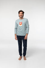 Pijama Algodón Dark Elephant G106 Pijama Invierno Dark Elephant By Little Unicorn Aguamarina S 