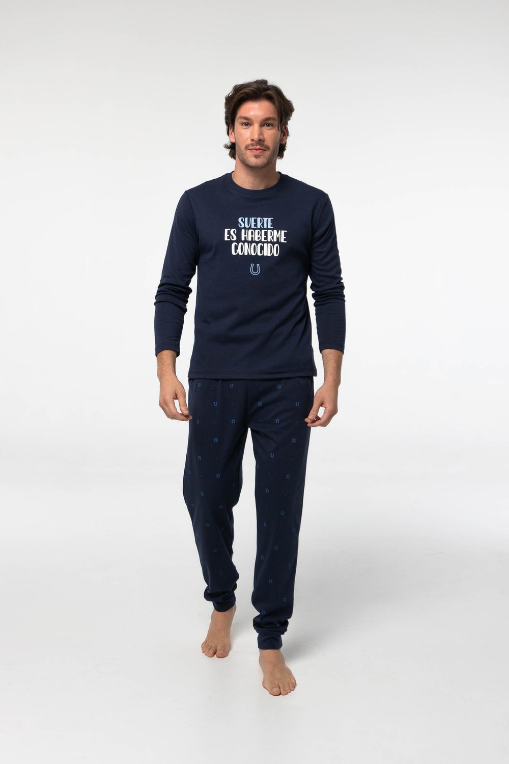 Pijama Algodón Dark Elephant G107 Pijama Invierno Dark Elephant By Little Unicorn Marino S 