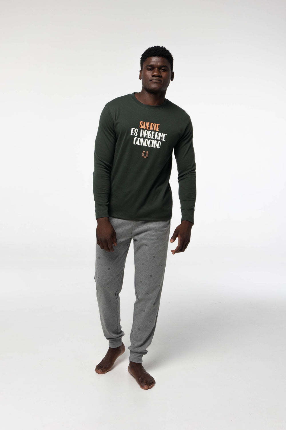 Pijama Algodón Dark Elephant G107 Pijama Invierno Dark Elephant By Little Unicorn Verde S 