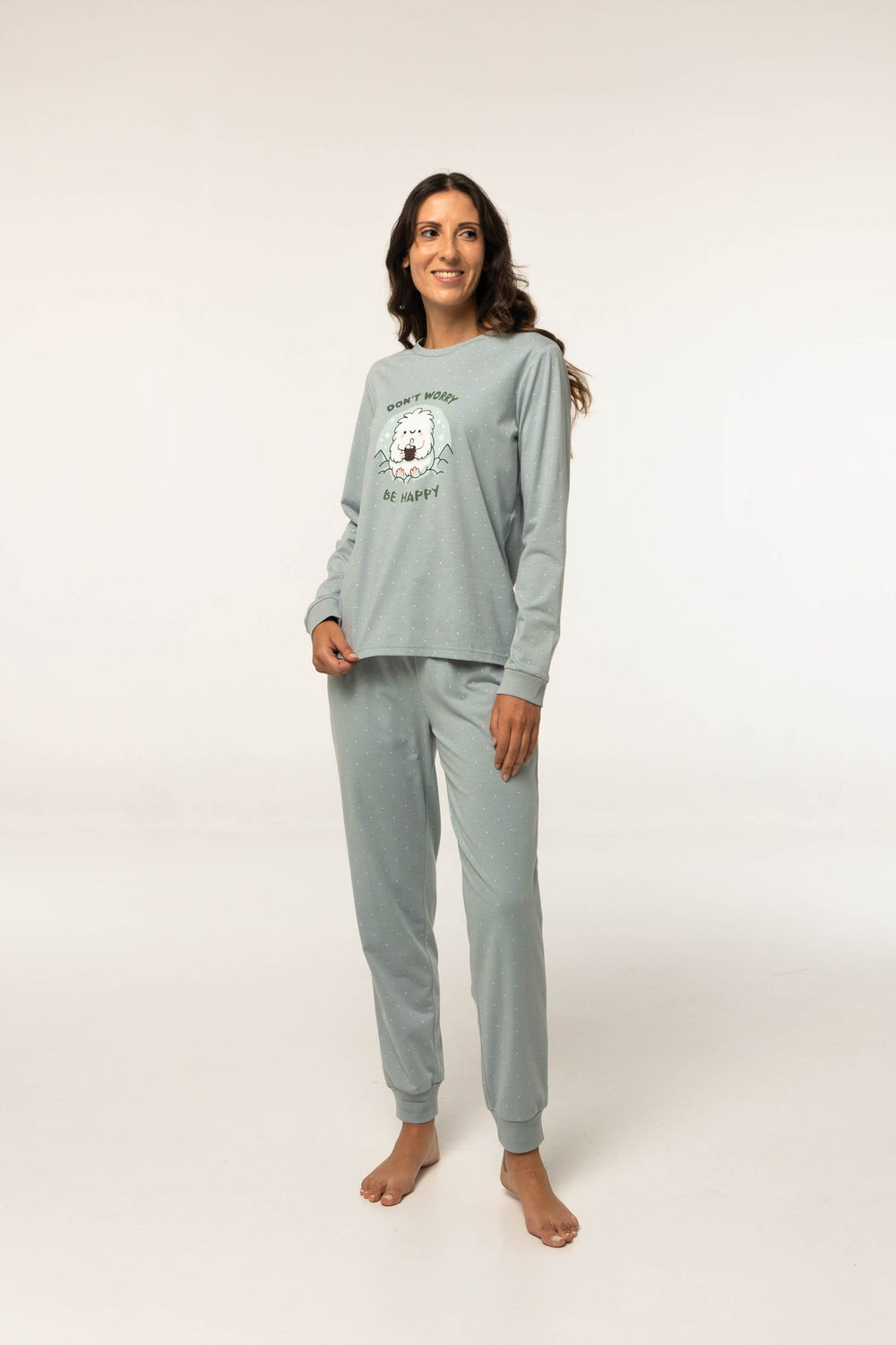 Pijama Algodón Fino D113 Pijama Invierno Little Unicorn Aguamarina S 