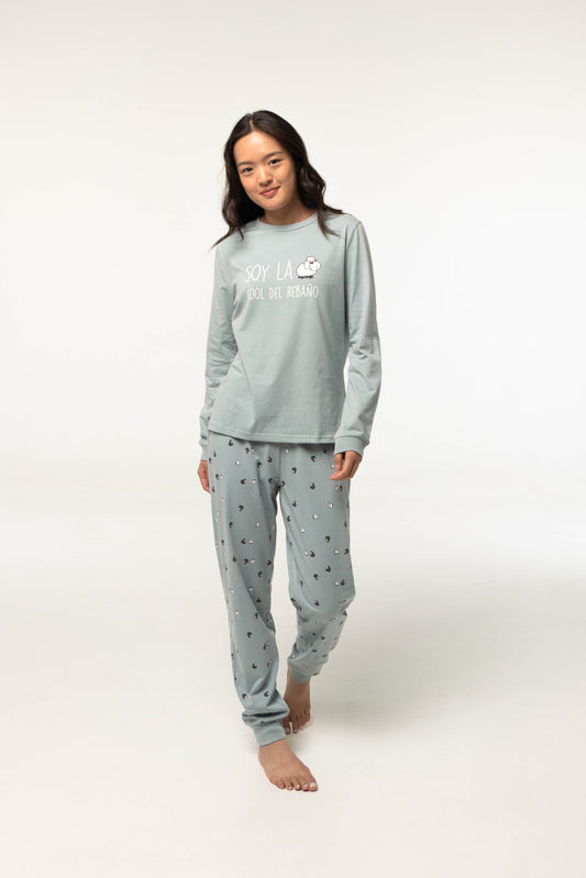 Pijama Algodón Fino D116 Pijama Invierno Little Unicorn Aguamarina Empolvado S 