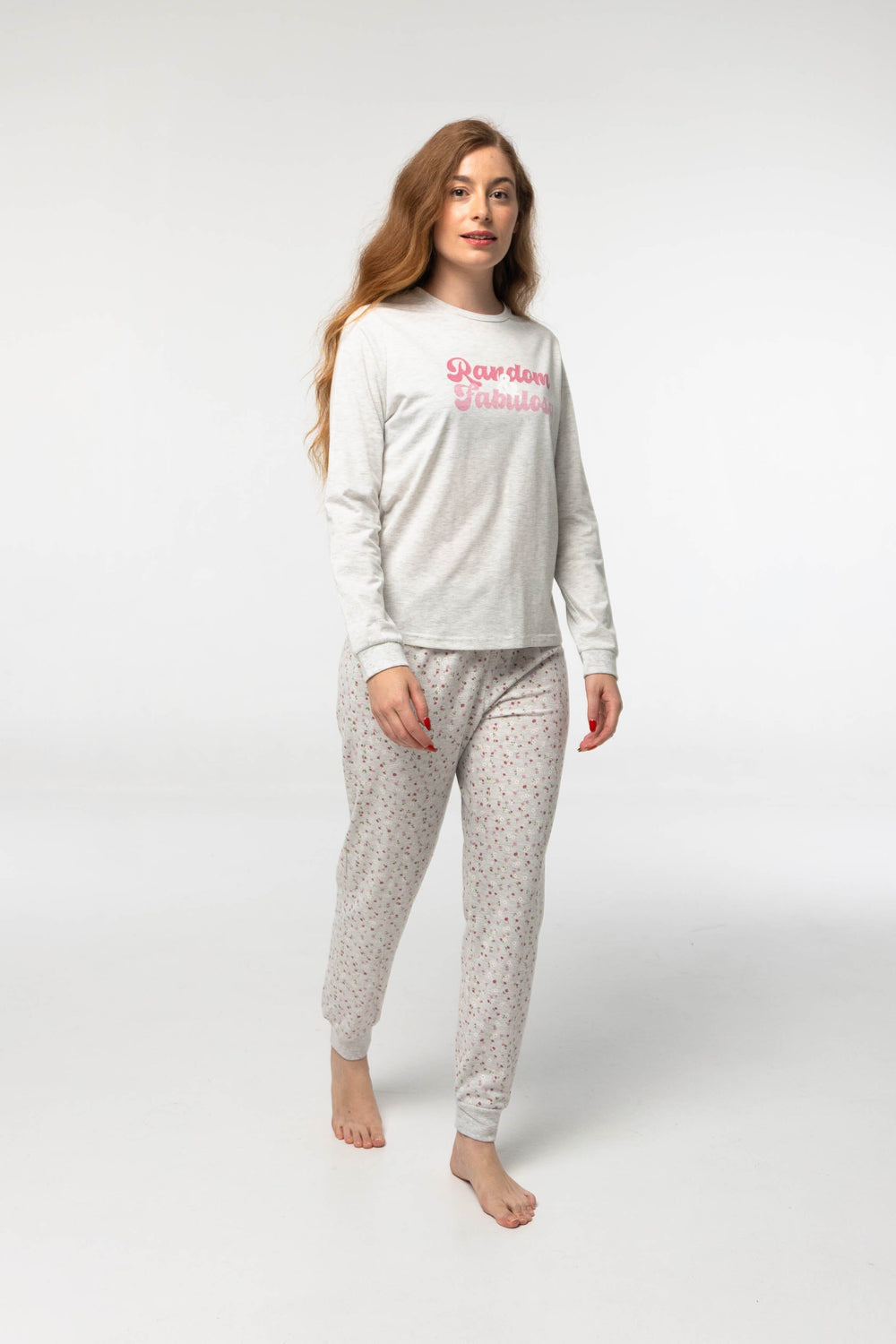 Pijama Algodón Fino D123 Pijama Invierno Little Unicorn Gris Claro S 