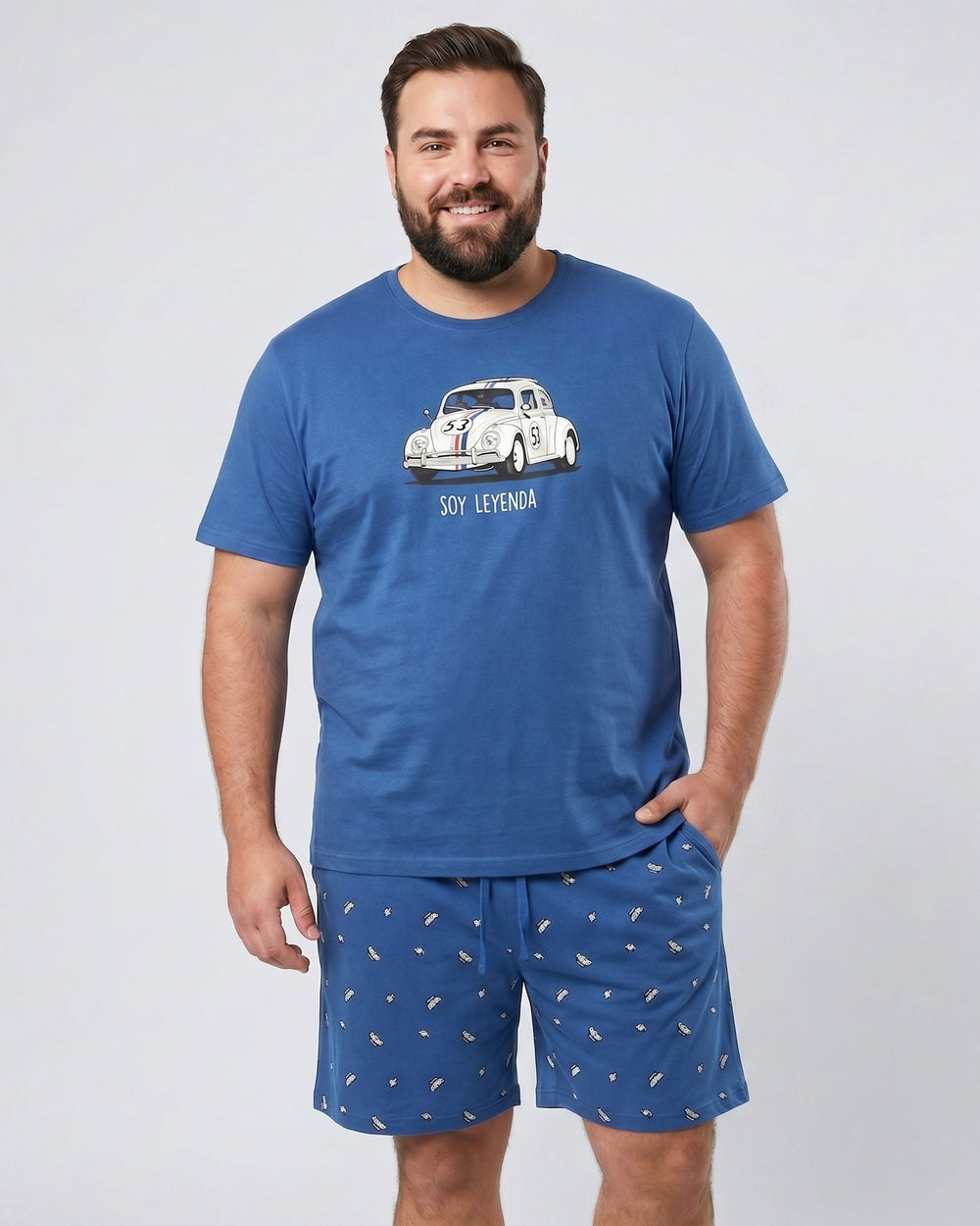 Pijama Corto Big Boy Pijama Verano Dark Elephant by Little Unicorn Azul 2XL 