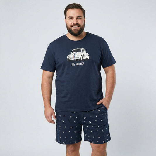 Pijama Corto Big Boy Pijama Verano Dark Elephant by Little Unicorn Marino 2XL 
