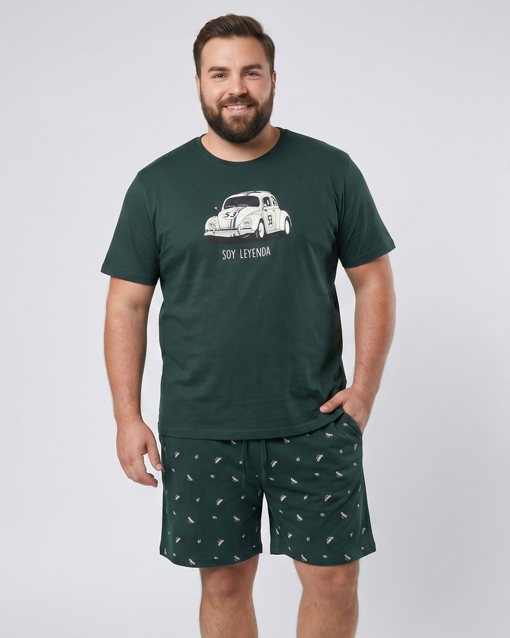 Pijama Corto Big Boy Pijama Verano Dark Elephant by Little Unicorn Verde 2XL 