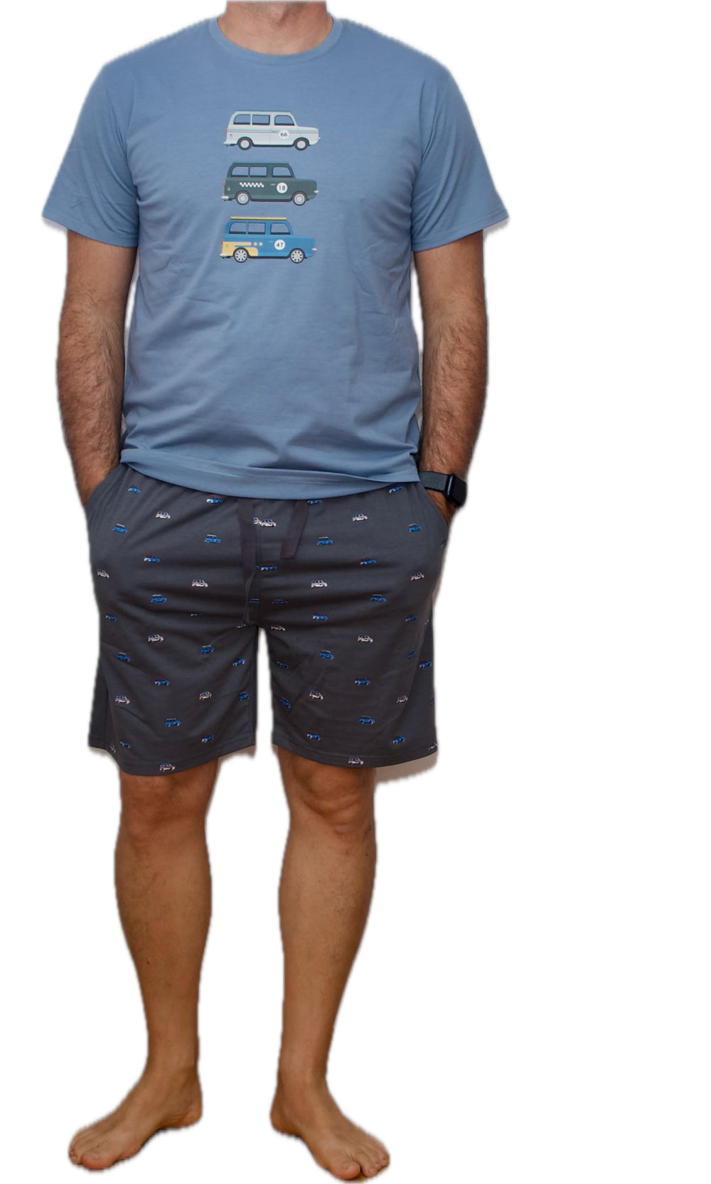 Pijama Corto hombre LittleUnicorn 9007 Azul Pijama Verano Little Unicorn 