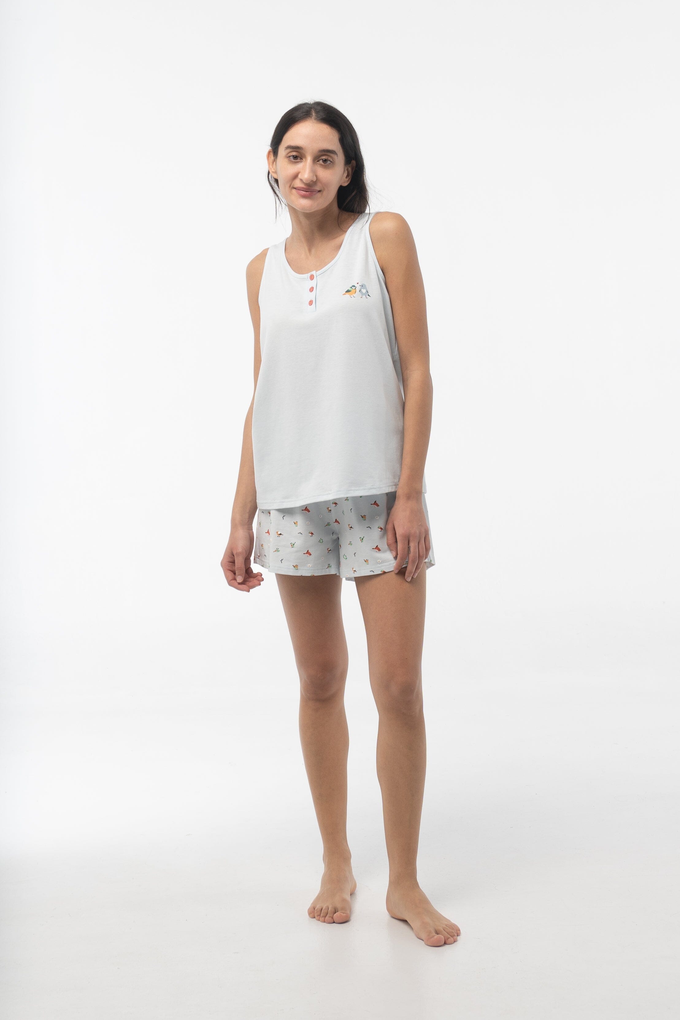 Pijama Corto Mujer Algodón Verano Pájaros Little Unicorn 101 Pijama Verano Little Unicorn 