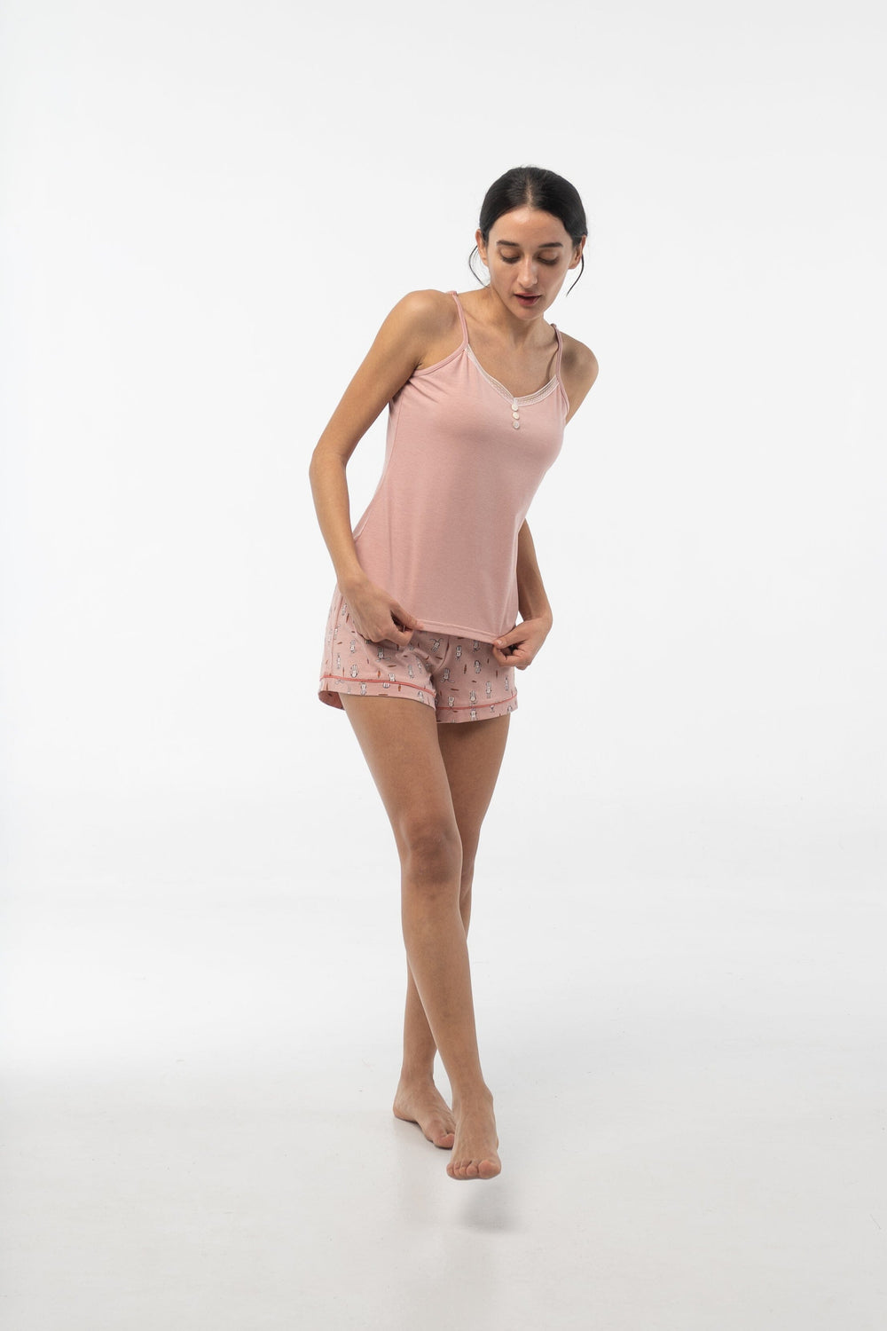 Pijama Corto Verano Mujer Algodón Tirantes Little Unicorn 25V110 Pijama Verano Little Unicorn Rosa S 