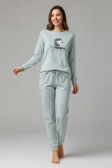 Pijama de mujer Little Unicorn D133 de lunares con perrito Pijama Little Unicorn Aguamarina S 