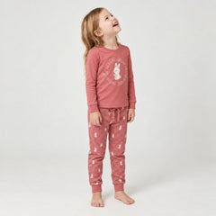 Pijama de niña Little Unicorn A32 caldera, conjunto de manga larga y pantalón con puños