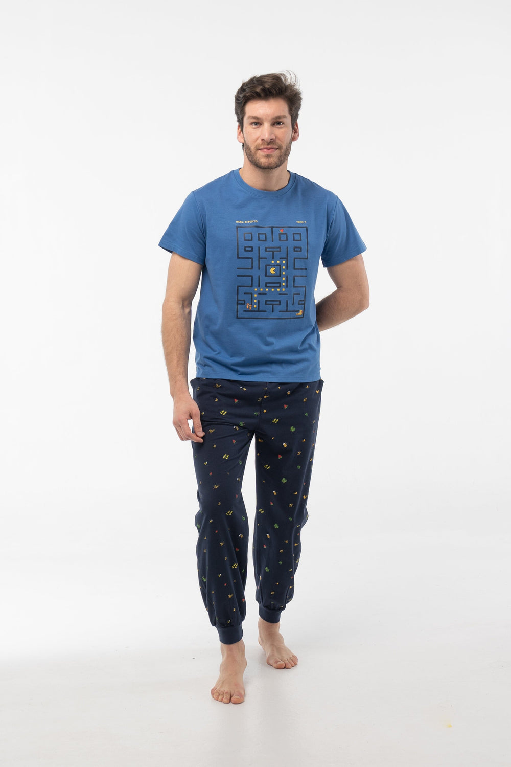 Pijama Hombre 3 Piezas Dark Elephant - V2561 Pijama Verano Dark Elephant by Little Unicorn Azul S 