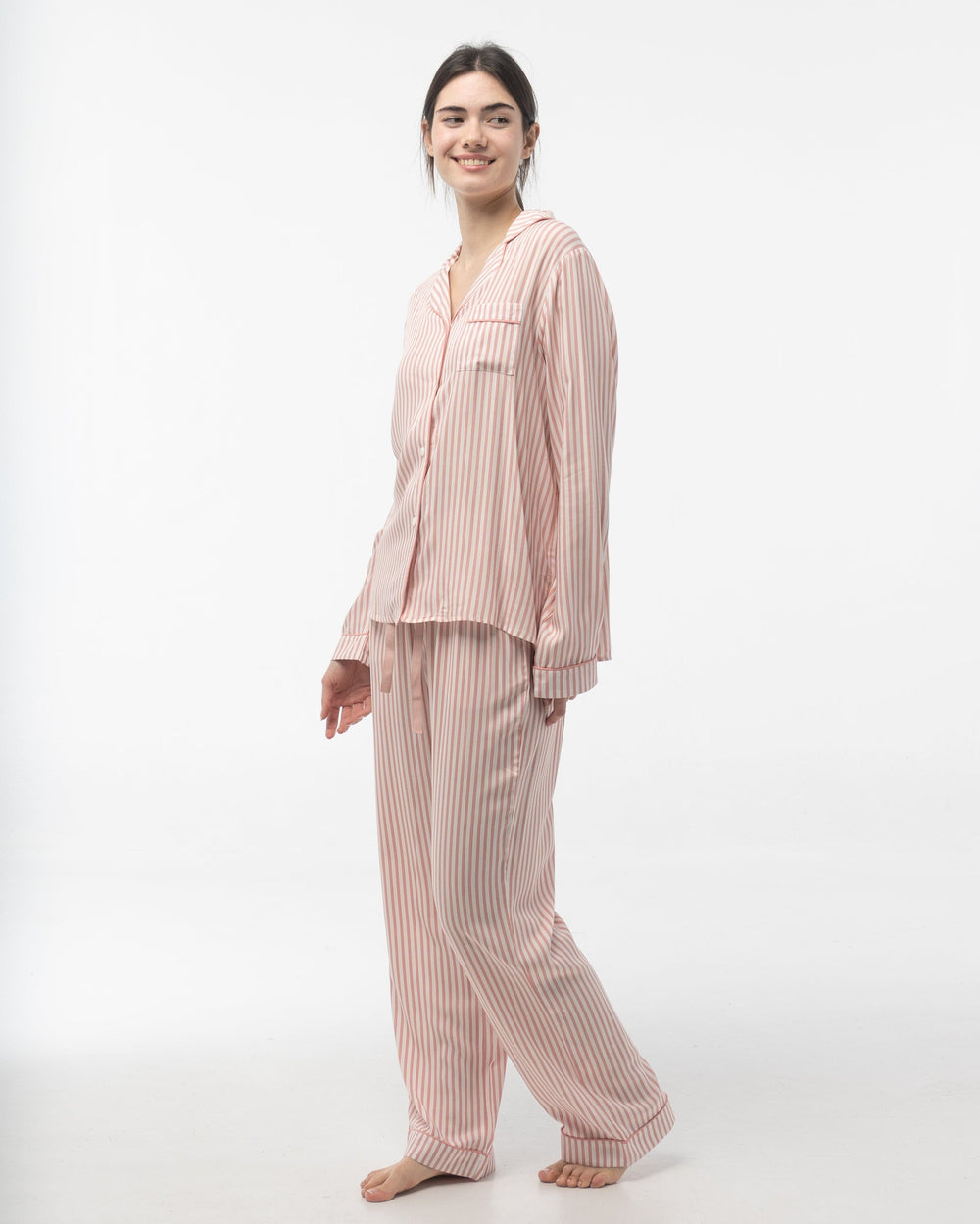 Pijama Largo Mujer Viscosa Rayas Little Unicorn 25V801 Pijama Verano Little Unicorn Rosa S 