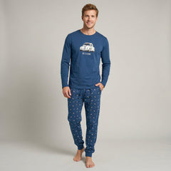 Pijama Largo Pijama Verano Dark Elephant by Little Unicorn Azul S 