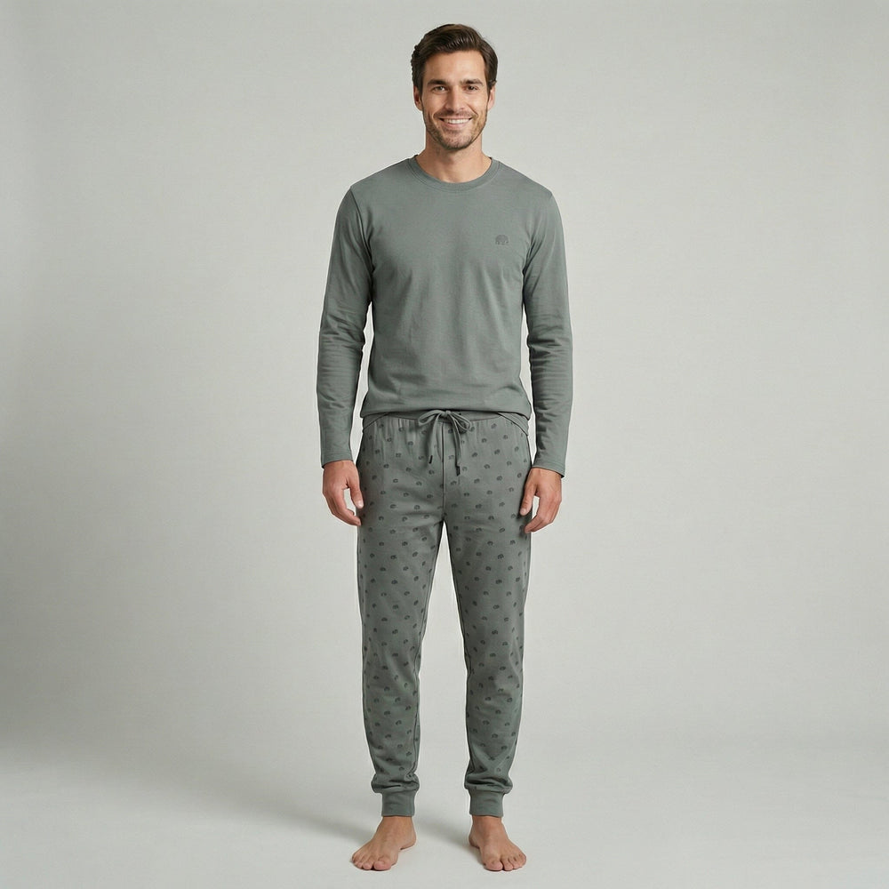 Pijama Largo Pijama Verano Dark Elephant by Little Unicorn Verde S 