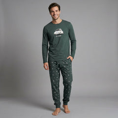 Pijama Largo Pijama Verano Dark Elephant by Little Unicorn Verde S 