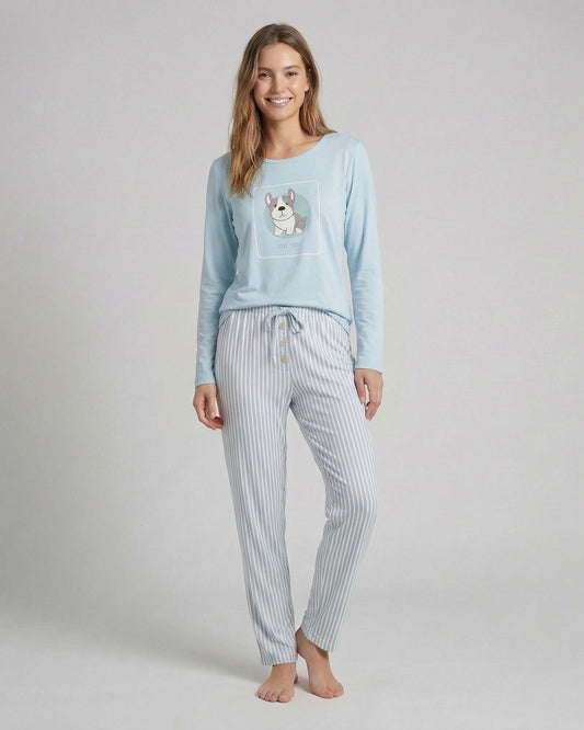 Pijama Largo Pijama Verano Little Unicorn Aguamarina S 