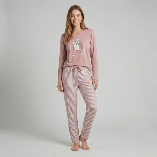 Pijama Largo Pijama Verano Little Unicorn Rosa Empolvado S 