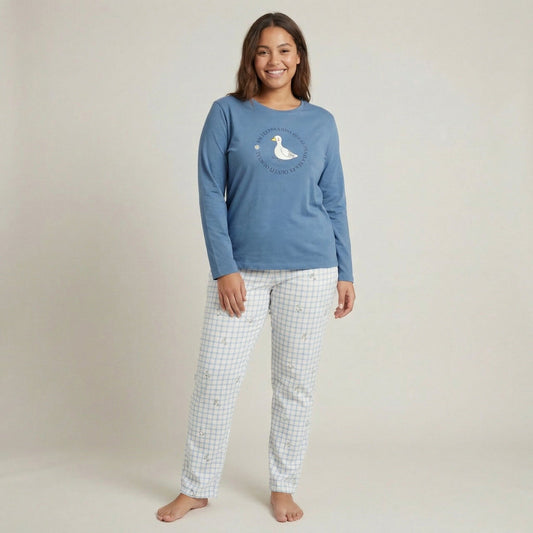 Pijama Largo Tallas Grandes Pijama Largo Little Unicorn Azul 2XL 