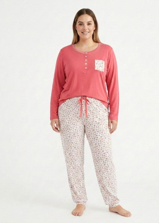 Pijama Largo Tallas Grandes Pijama Verano Little Unicorn Fresa 2XL 