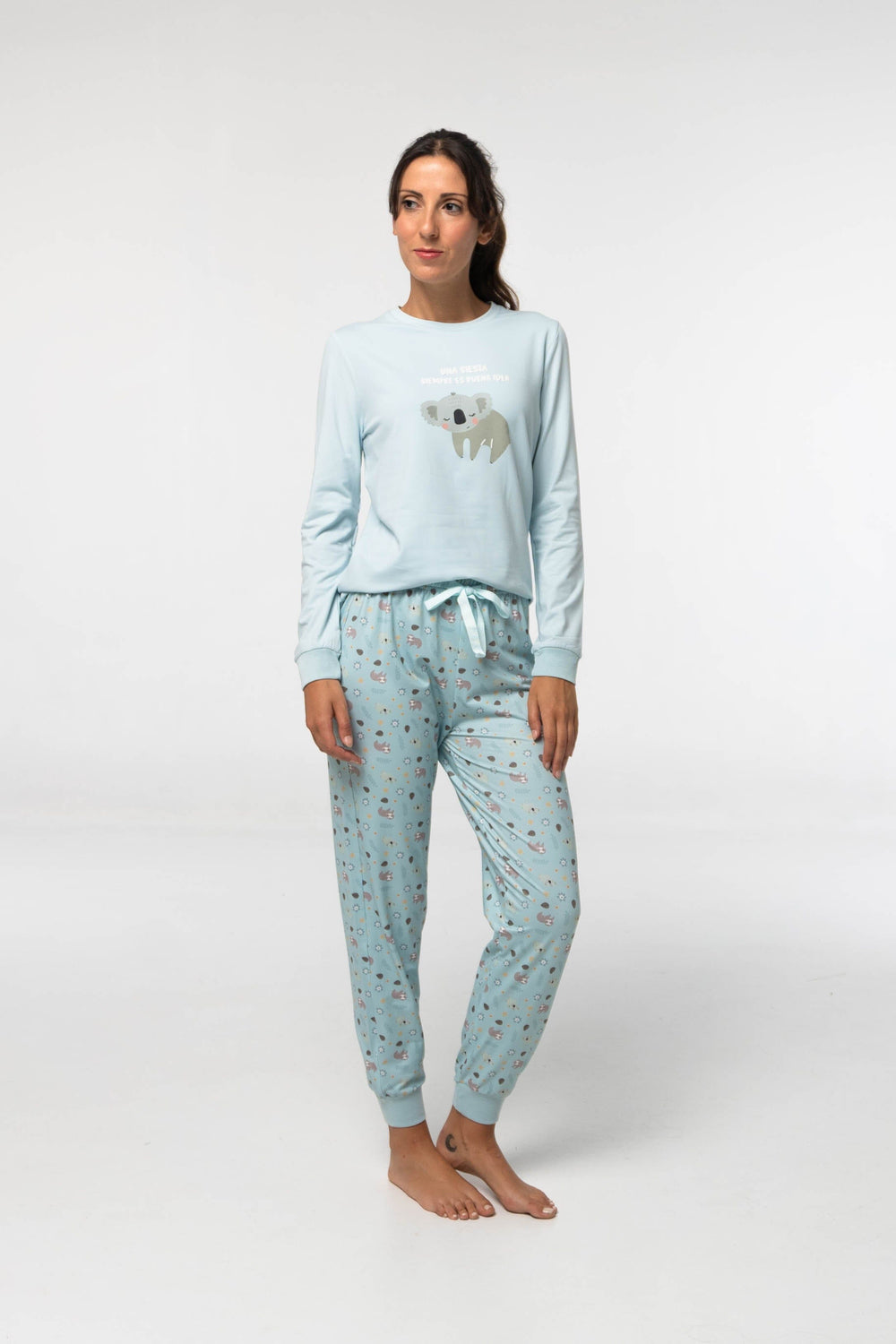 Pijama Mujer Supersoft S102 Pijama Invierno Little Unicorn Celeste S 