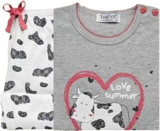 Pijama Niña Algodón Tress 22412 Pijama Invierno Tress Gris 1/2 