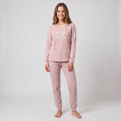 Pijama supersoft de mujer Little Unicorn S111 rosa con oveja y pantalón estampado
