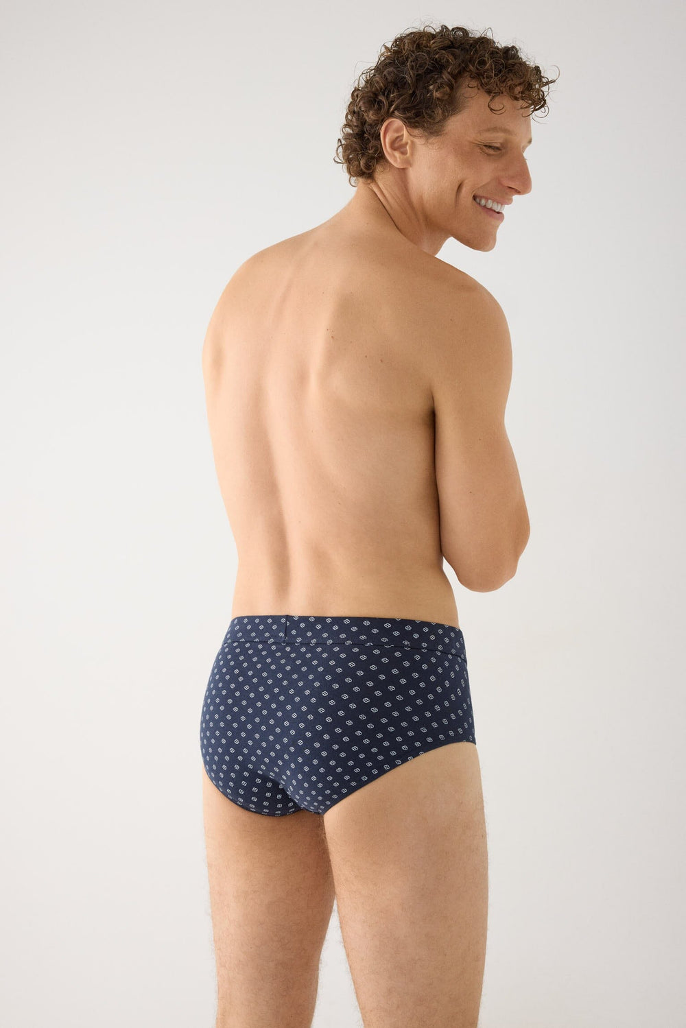 Pack de 2 slips Ysabel Mora 20471 de hombre con abertura frontal y estampados abstractos, algodón y elastano