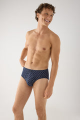 Pack de 2 slips Ysabel Mora 20471 de hombre con abertura frontal y estampados abstractos, algodón y elastano