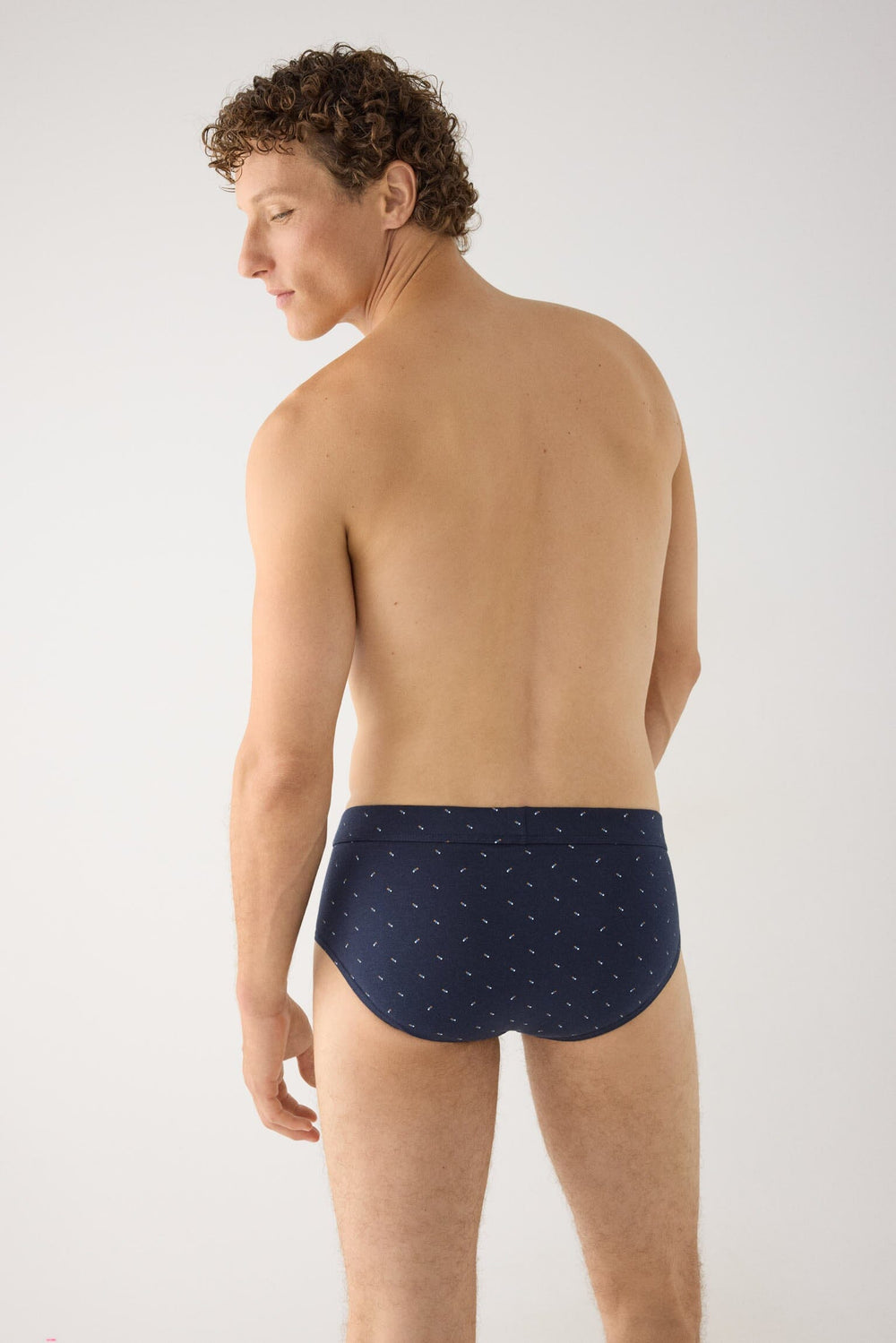 Pack de 2 slips Ysabel Mora 20471 de hombre con abertura frontal y estampados abstractos, algodón y elastano