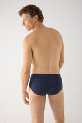 Pack de 2 slips Ysabel Mora 20471 de hombre con abertura frontal y estampados abstractos, algodón y elastano