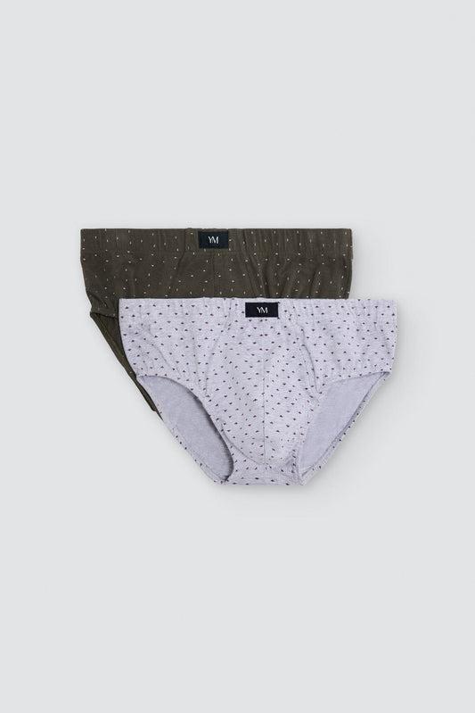 Pack de 2 slips Ysabel Mora 20468 de hombre con estampados geométricos, algodón y elastano — Surtido 1, XL