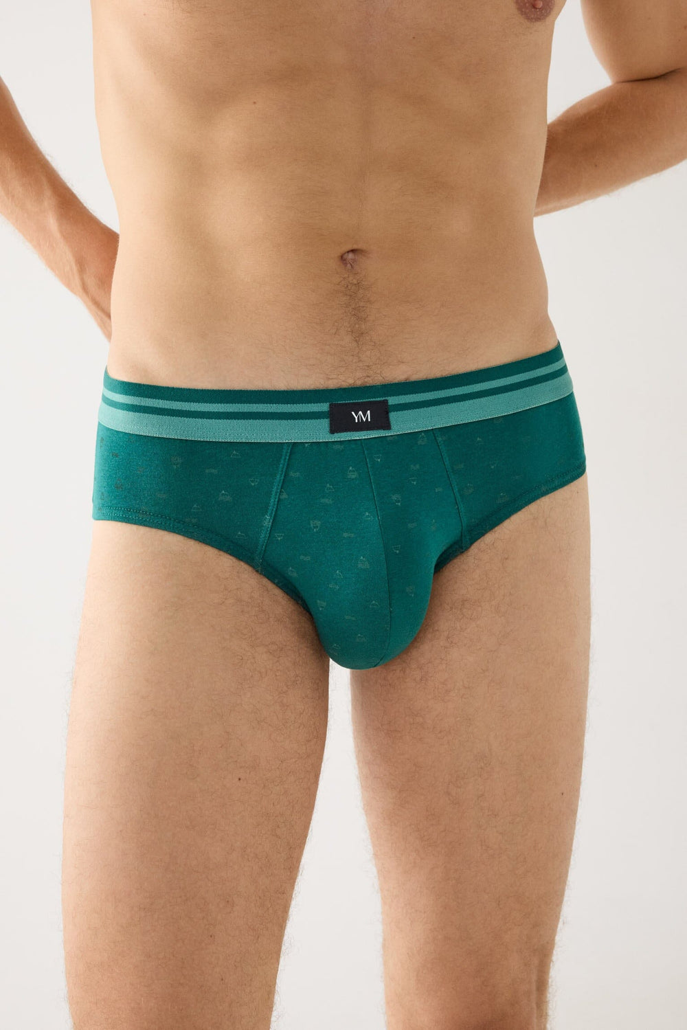 Pack de 2 slips Ysabel Mora 20465 de hombre con estampados abstractos variados, algodón y elastano