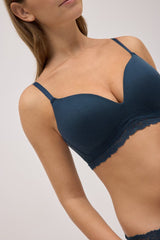 Sujetador Sin Aro con Relleno Ysabel Mora Preformado Sin Aros Ysabel Mora Azul Shadow 85B 
