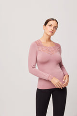 Camiseta Mujer Térmica con Encaje 70005 Térmico Ysabel Mora 