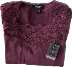 Camiseta Mujer Térmica con Encaje 70005 Térmico Ysabel Mora S Vino 