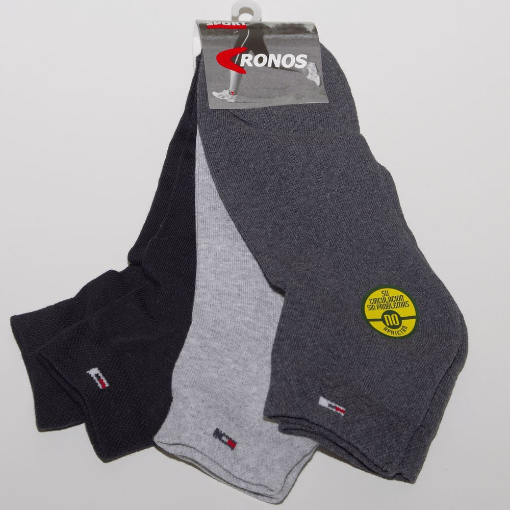 Pack 3 Tobilleros Planta Felpa Unisex Cronos 18011 - Lencería Yoli