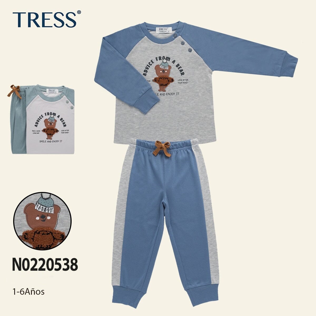 Pijama Niño Tress 220538 Pijama Invierno Tress 